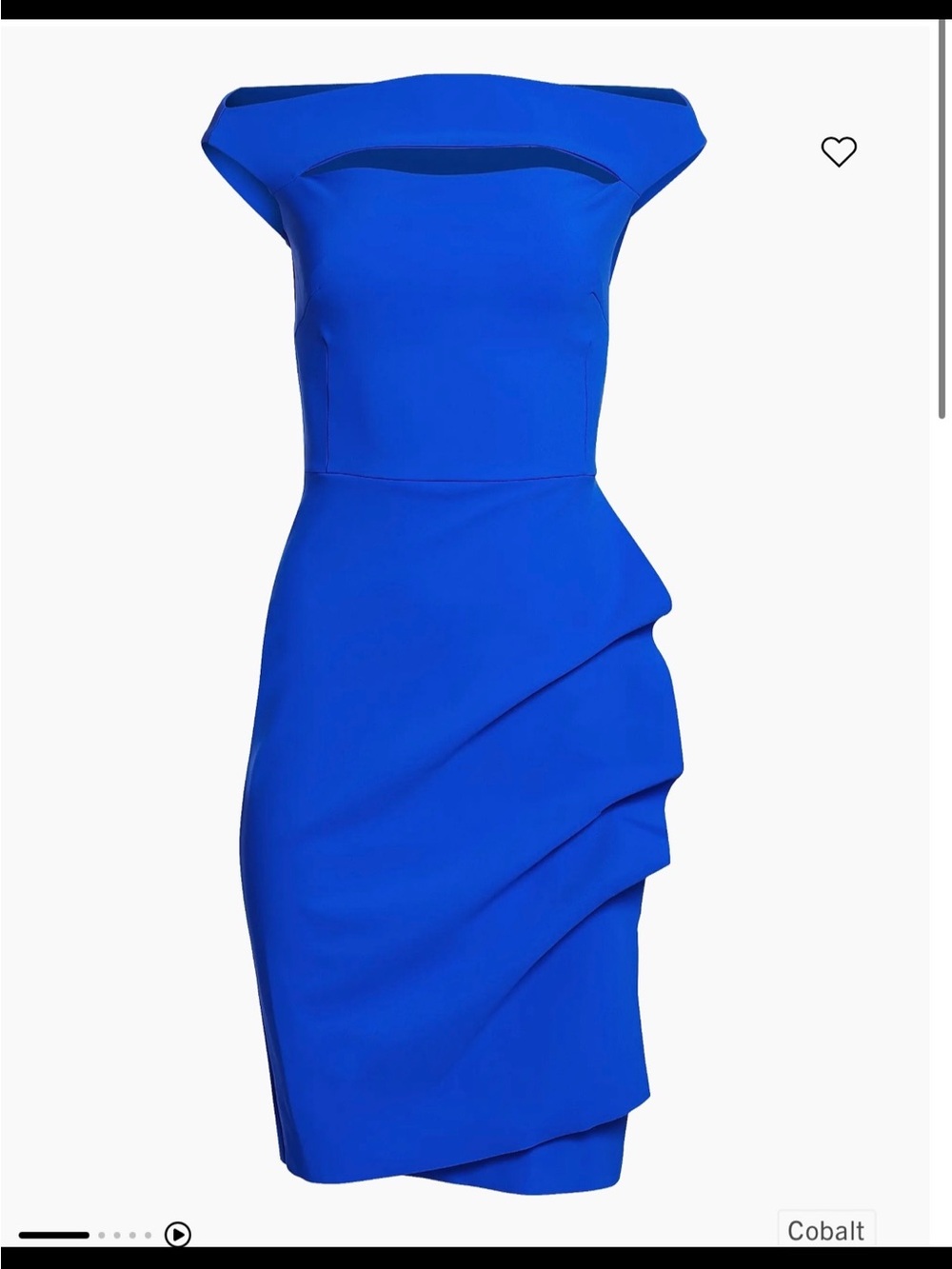 Chiara Boni Cobalt -Shoulder Sheath Dress